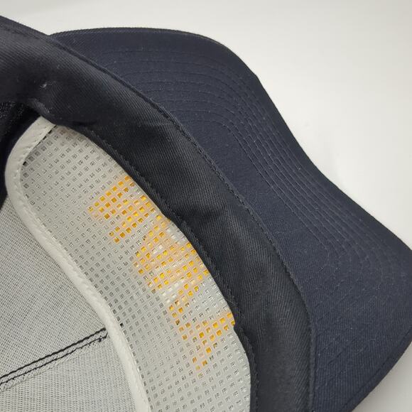 Navy Snapback Trucker Hat Black One Size Adjustable Embroidered Outdoor P Brand - Picture 8 of 9